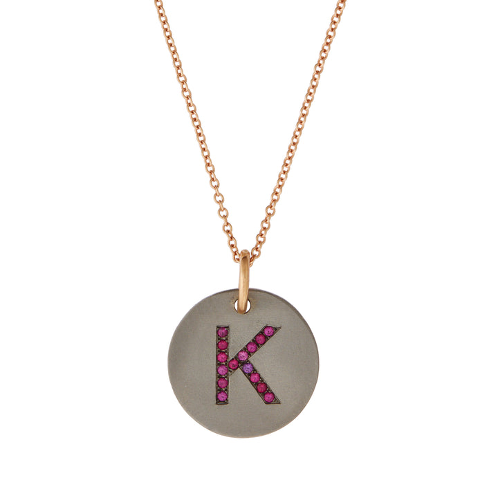 Ruby Letter Pendant