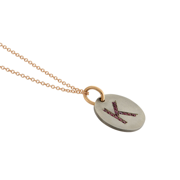 Ruby Letter Pendant
