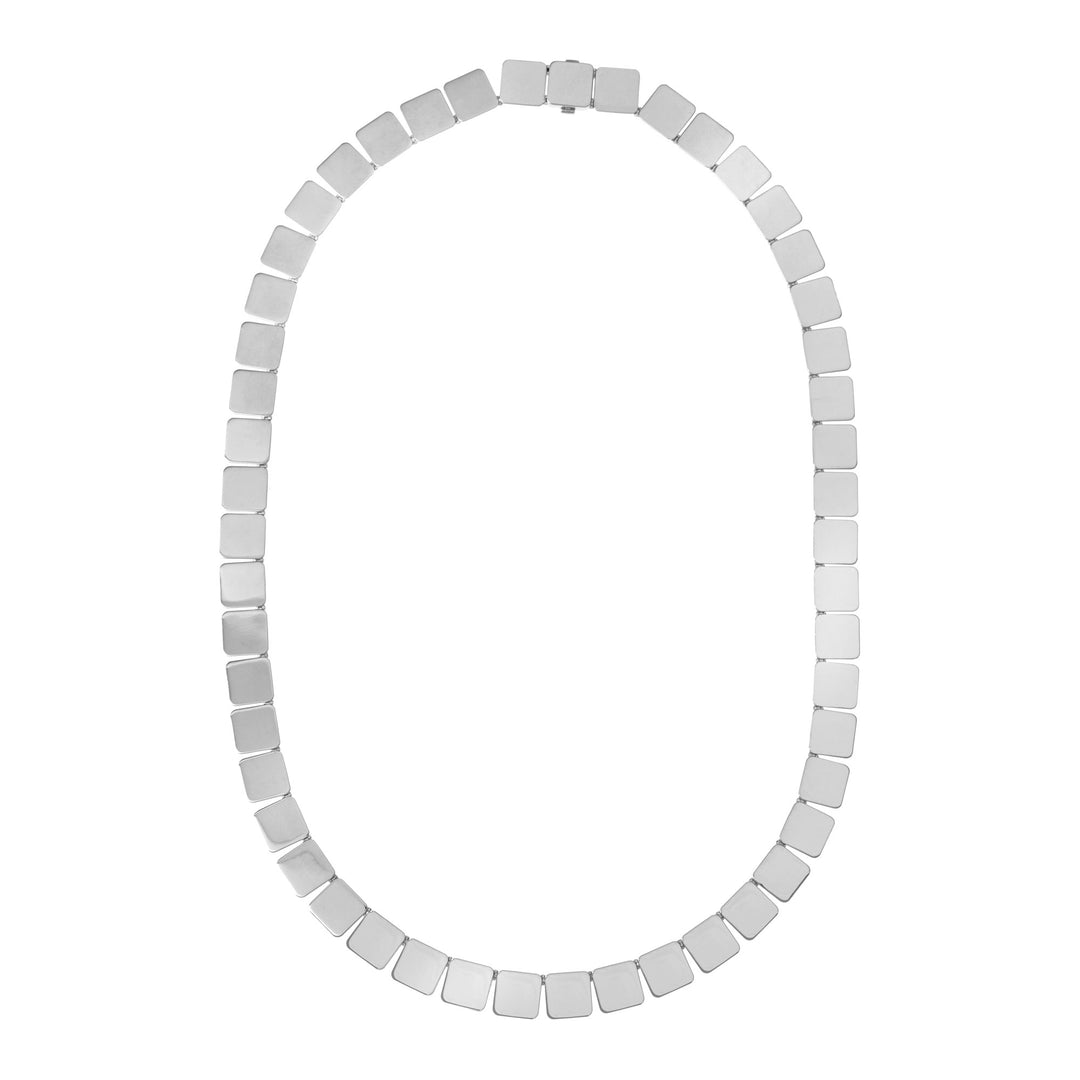 Sterling Silver Large Tile Necklace
