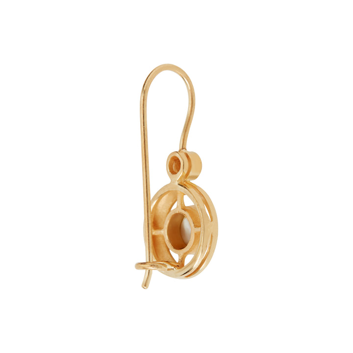 Solitaire Moonstone & Zircon Drop Earrings YP