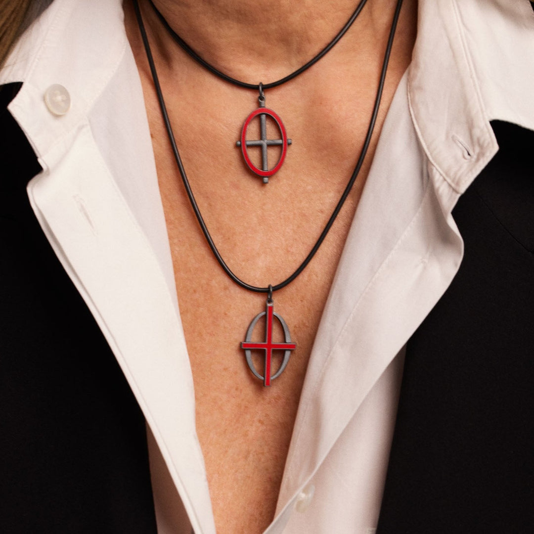 Coda Cross Necklace OX-EN-RED