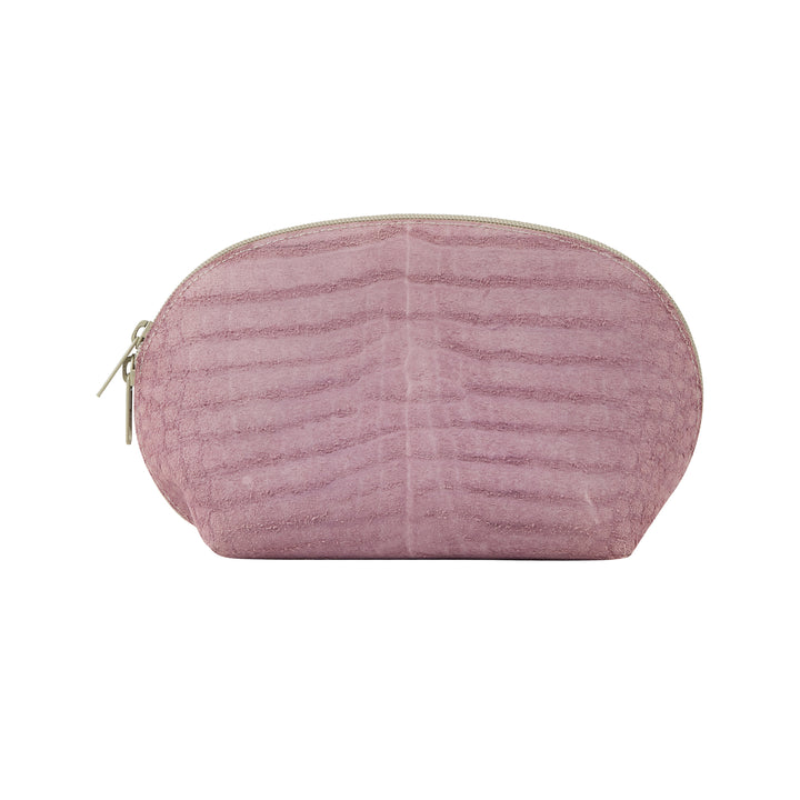Big Round Zip Pouch Raw Leather Light Purple, Bags, Ileana Makri