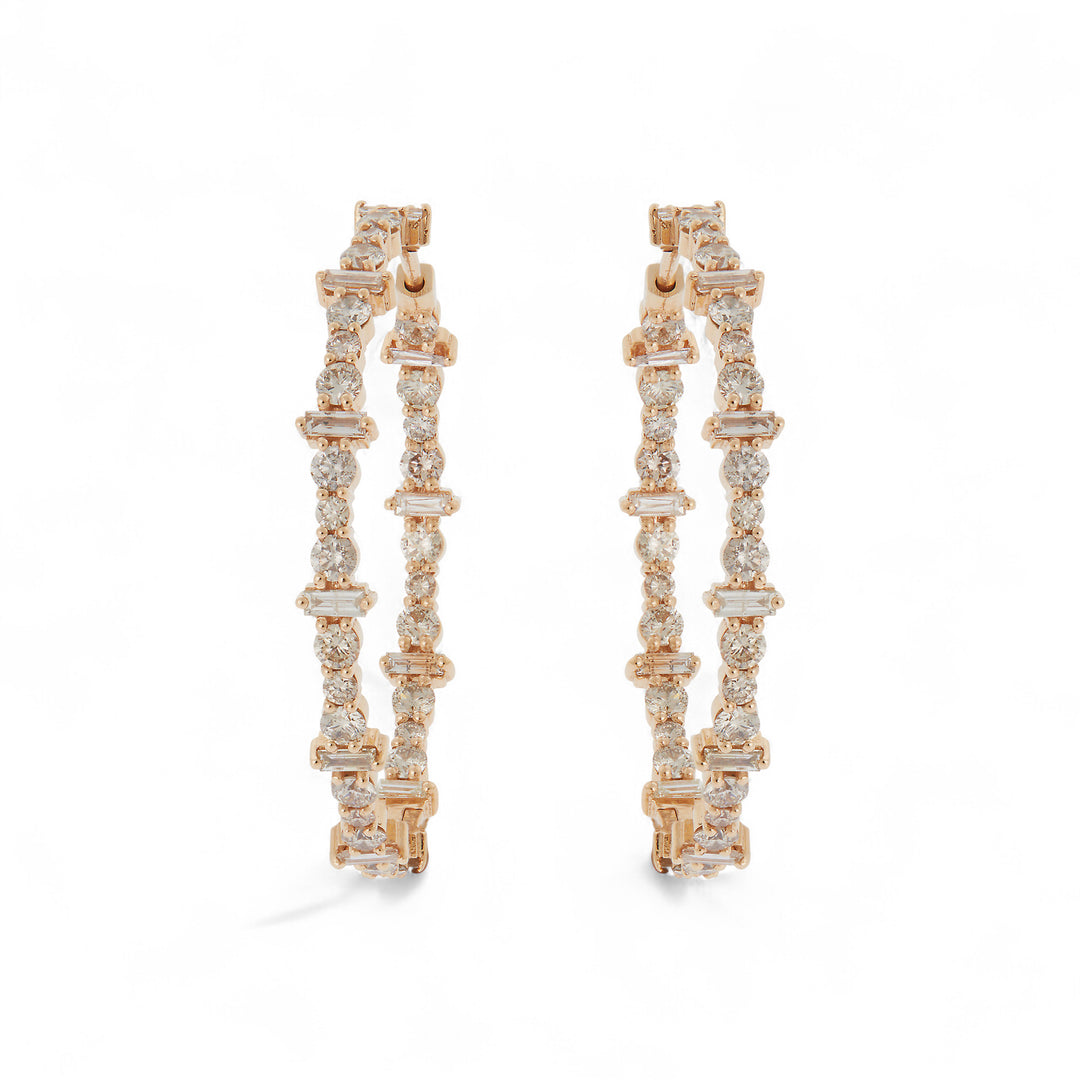 Cosmic Medium Diamond Rivulet Hoops