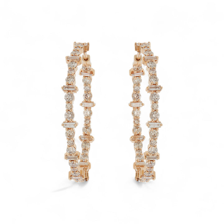 Cosmic Medium Diamond Rivulet Hoops