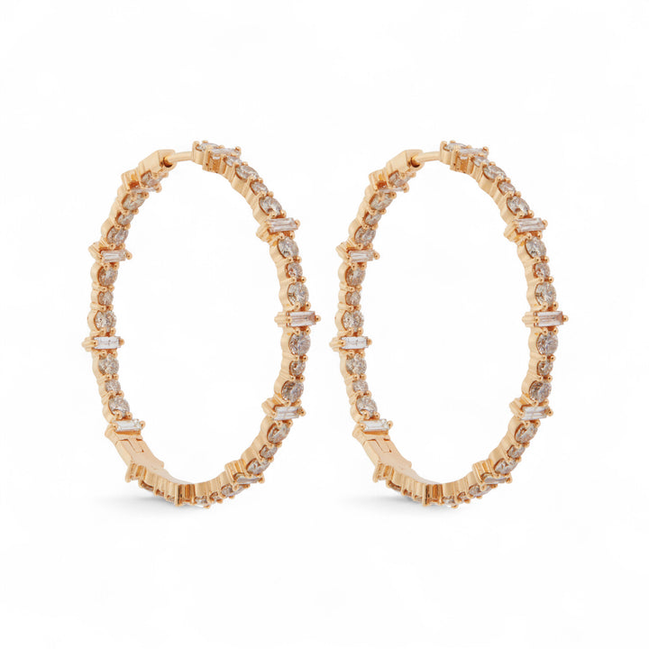 Cosmic Medium Diamond Rivulet Hoops