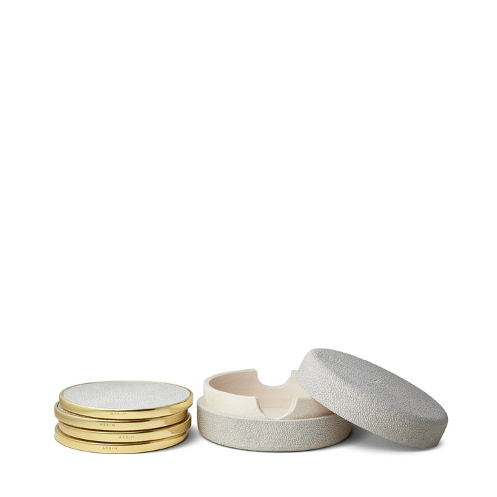 Shagreen Coaster Set of 4 - Aerin - Ileana Makri store