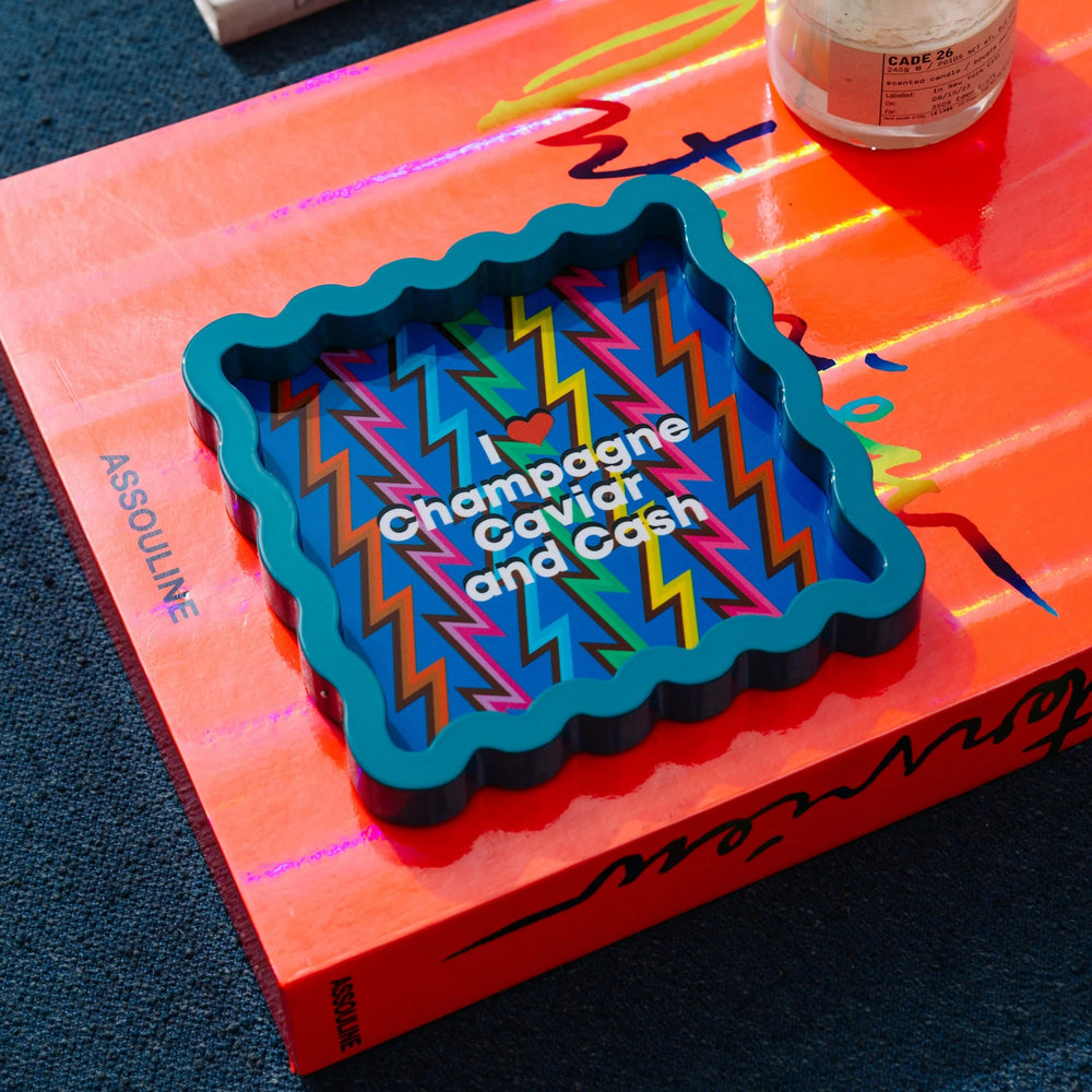 Champagne & Caviar Lacquer Tray Small - Ileana Makri
