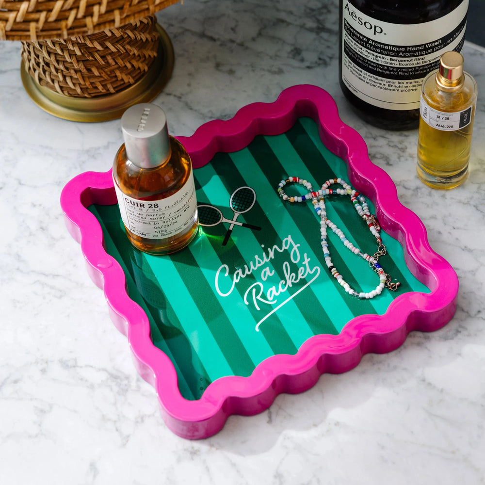 Causing a Racket Lacquer Tray Small - Ileana Makri