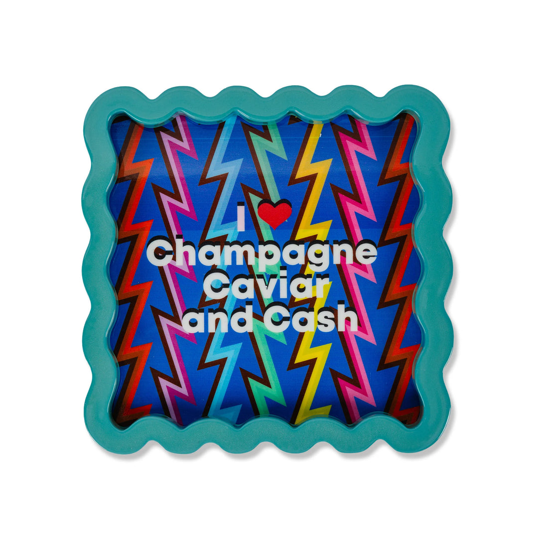 Champagne & Caviar Lacquer Tray Small - Ileana Makri