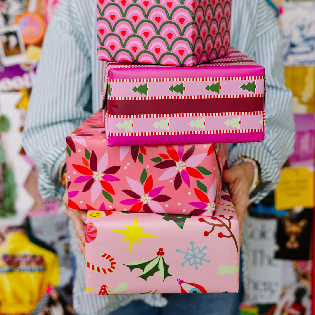 Wrapping Paper Sheets - Poinsettia