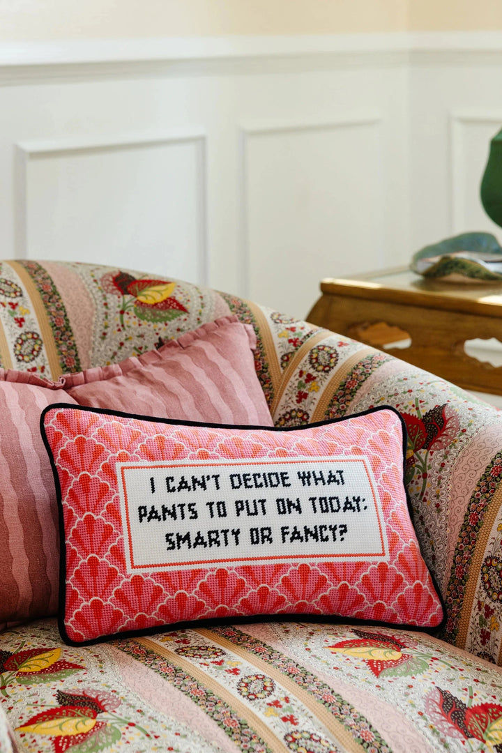 Pants Needlepoint Pillow