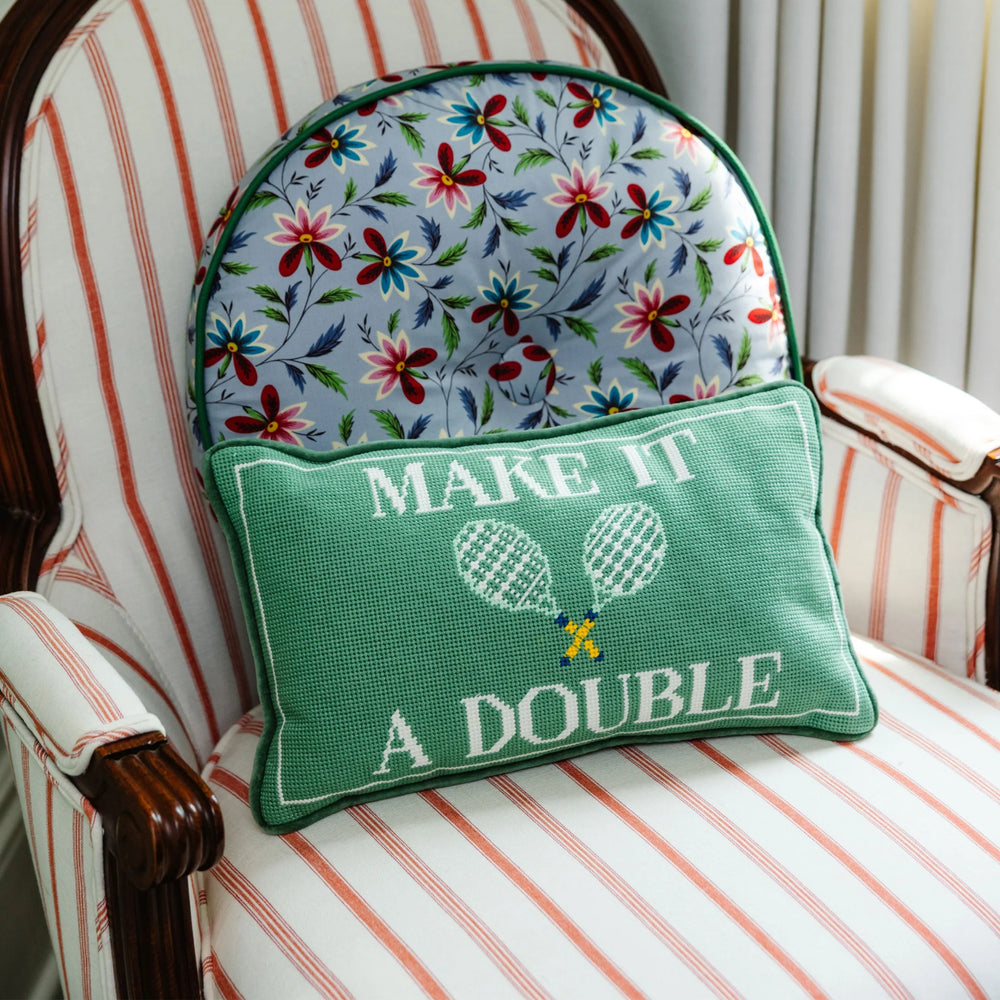 Make It a Double Needlepoint Pillow | Furbish | Ileana Makri Store