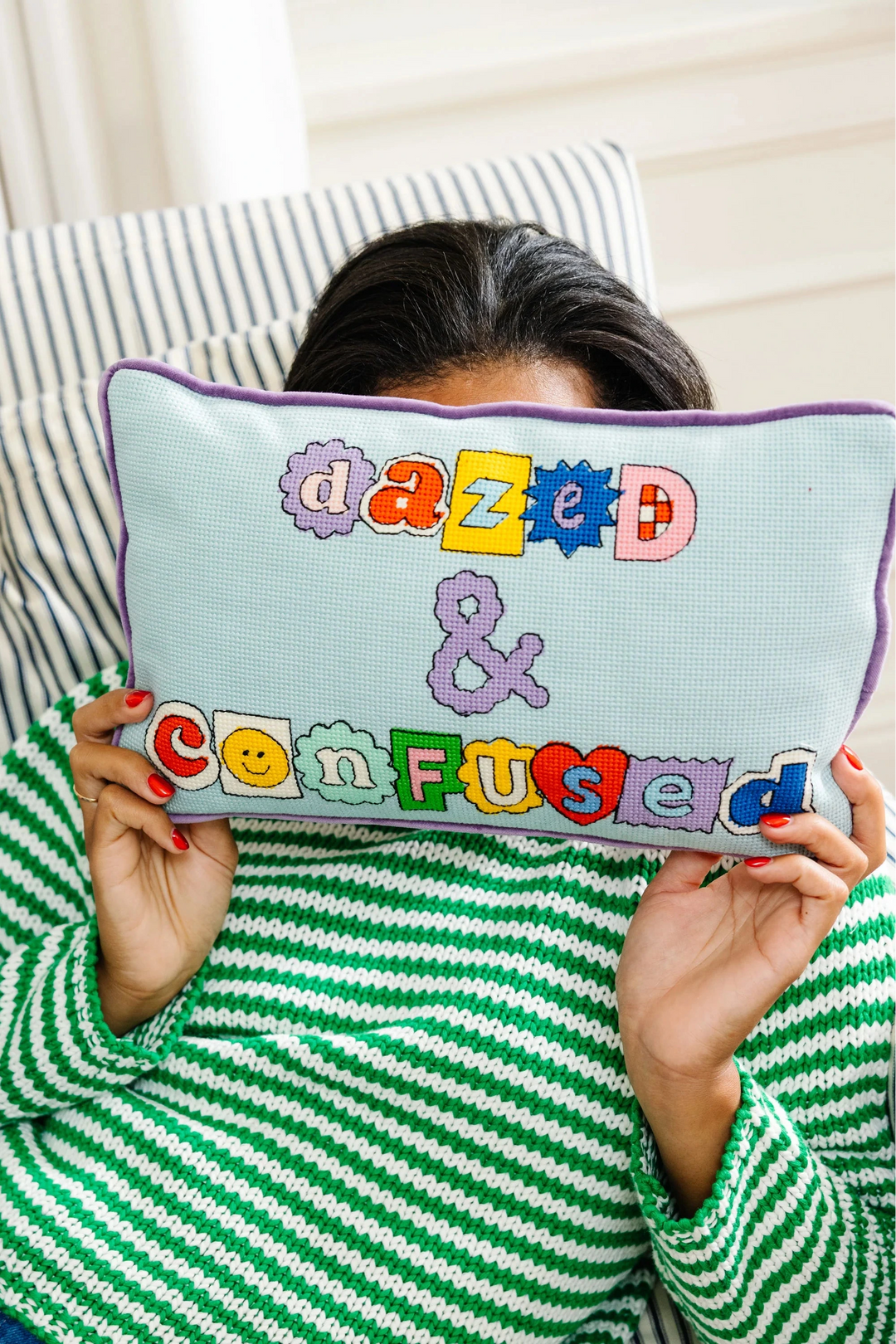 Dazed & Confused Needlepoint Pillow