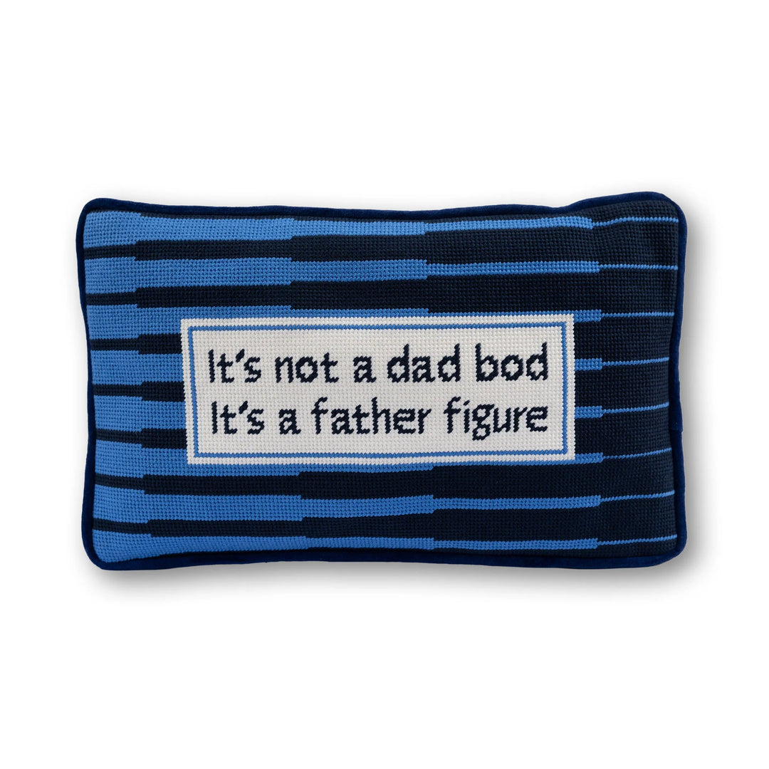 Father Figure Needlepoint Pillow