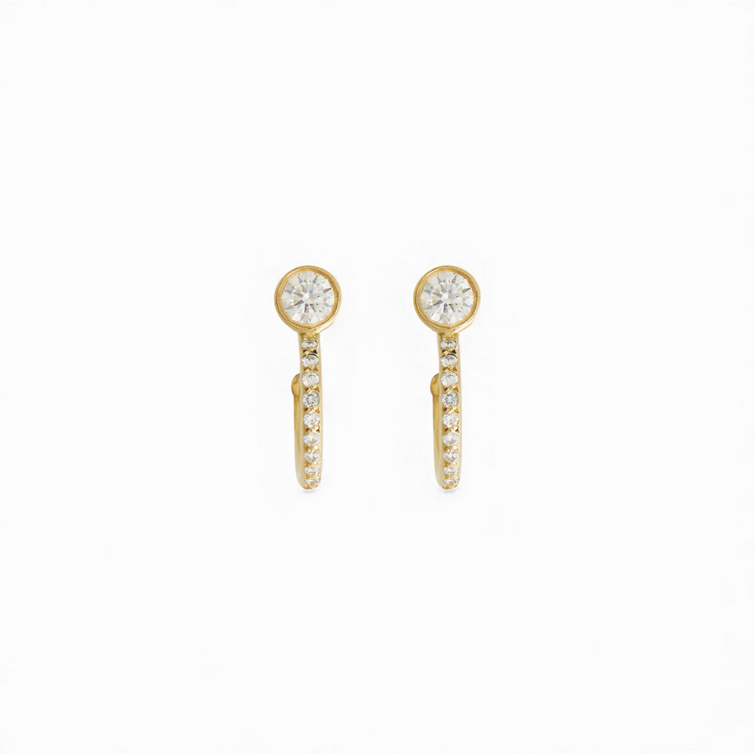 Pavè Diamond Orbit Mini Hoops Y-D