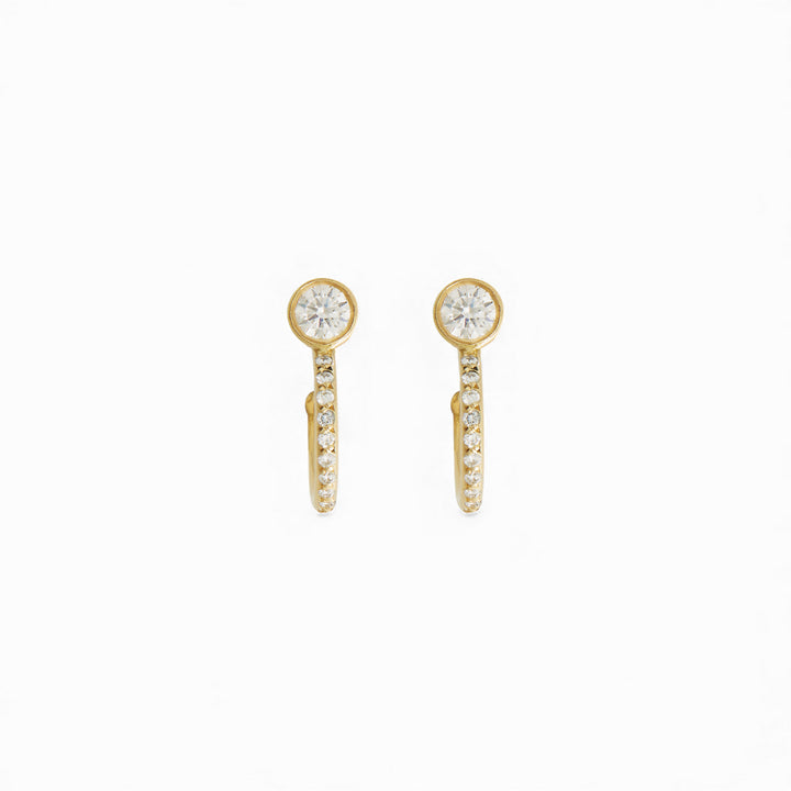 Pavè Diamond Orbit Mini Hoops Y-D