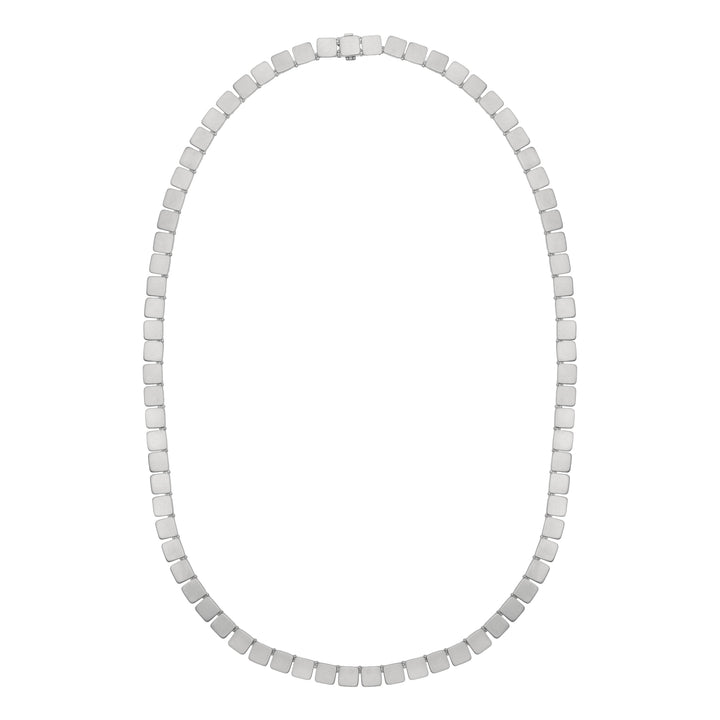 Sterling Silver Medium Tile Necklace (48cm)
