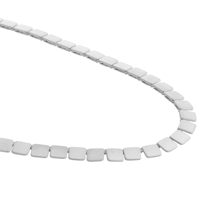 Sterling Silver Medium Tile Necklace (48cm)