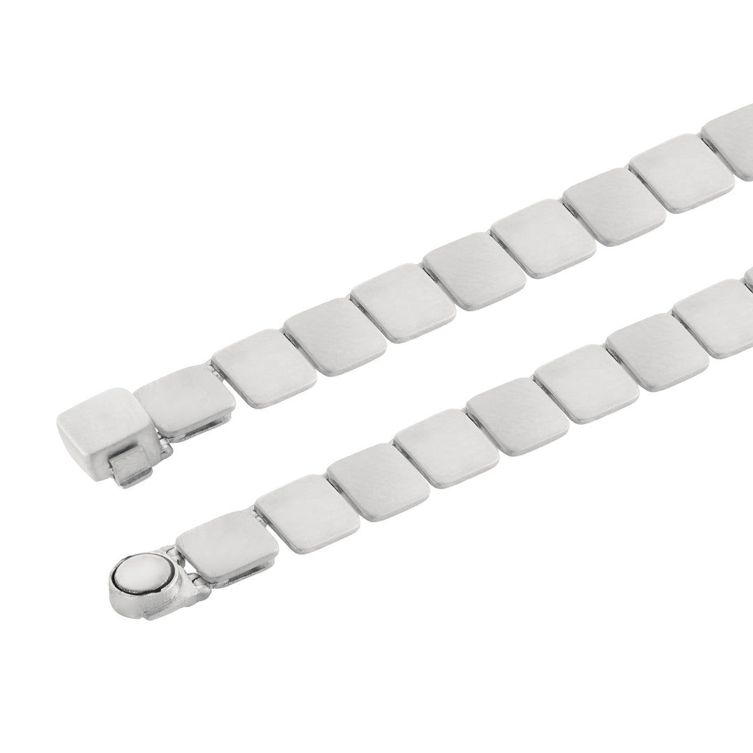 Sterling Silver Medium Tile Necklace (48cm)