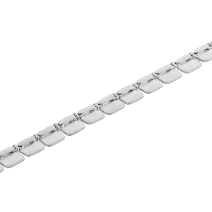 Sterling Silver Medium Tile Necklace (48cm)
