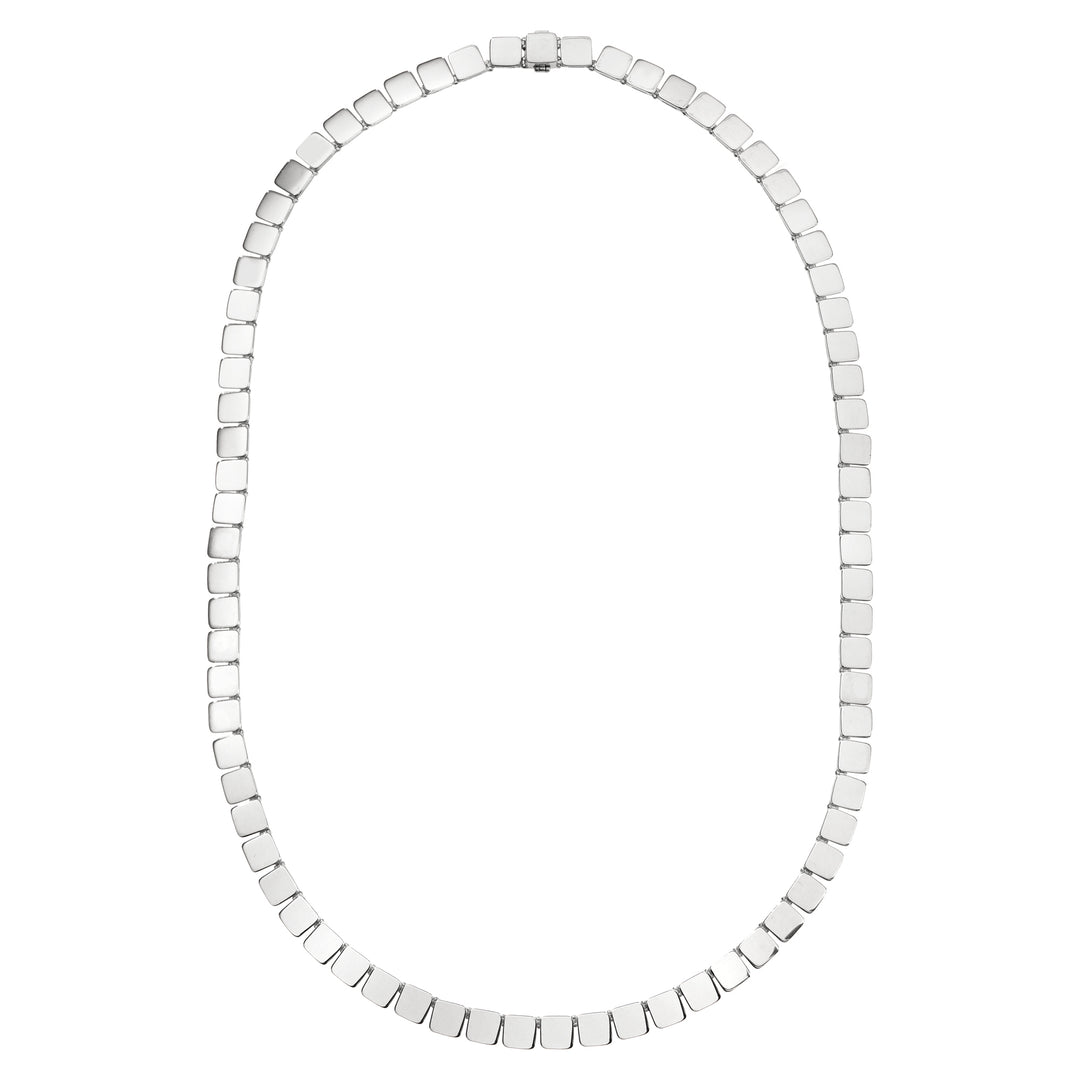 Sterling Silver Medium Tile Necklace (48cm)