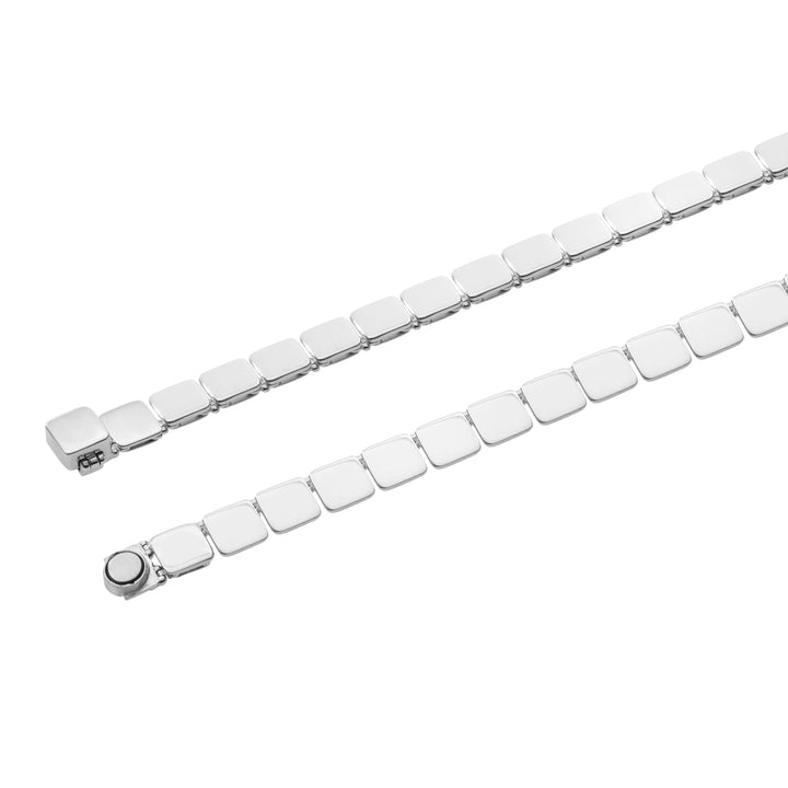 Sterling Silver Medium Tile Necklace (48cm)