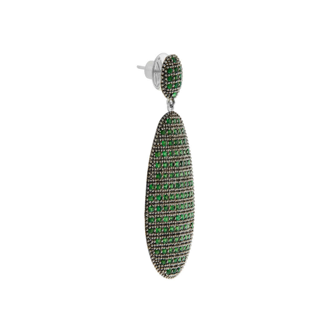 Tsavorite Shield Earrings