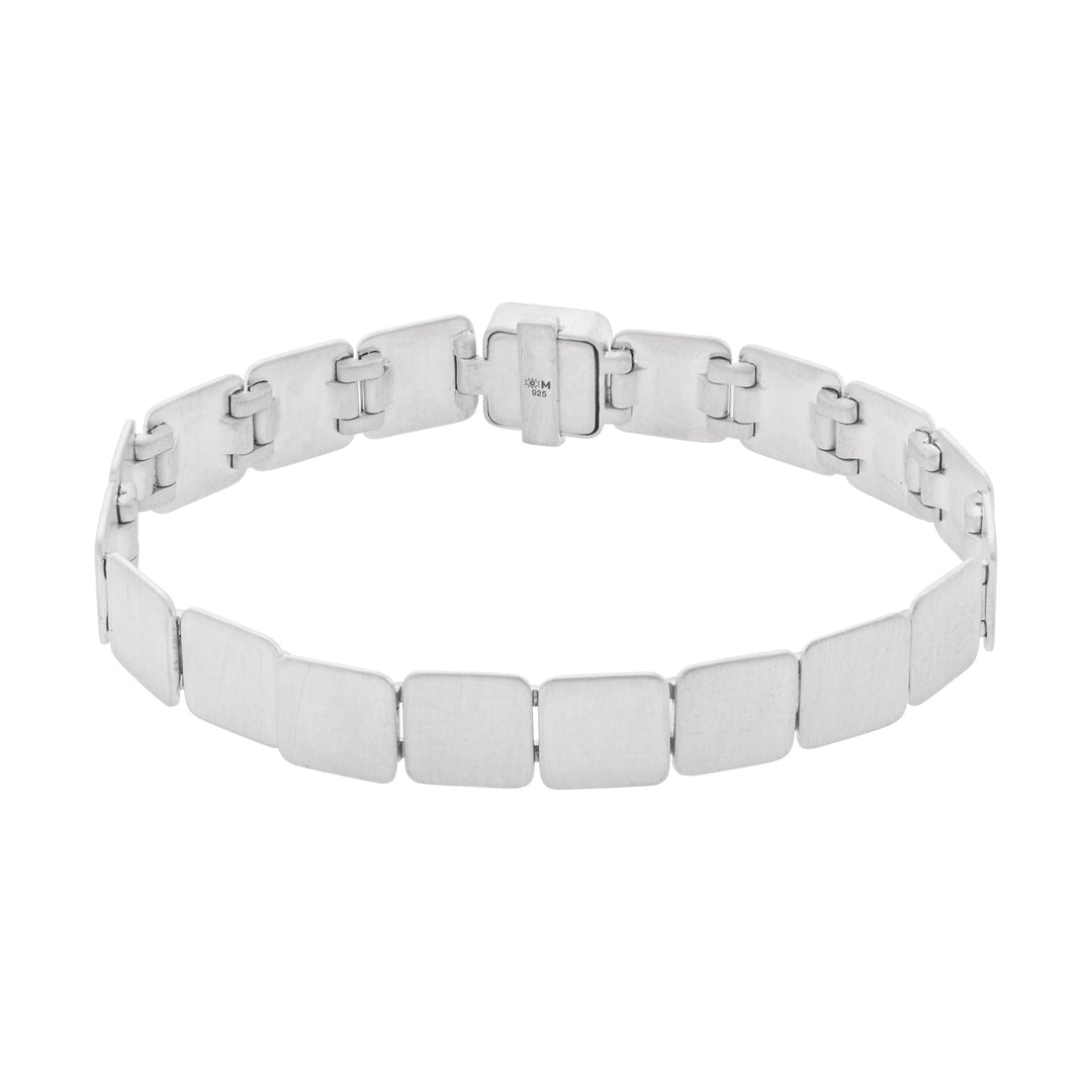 Sterling Silver Large Tile Bracelet