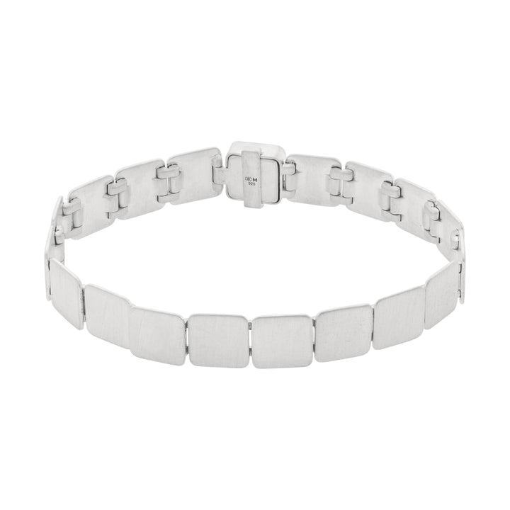 Sterling Silver Large Tile Bracelet