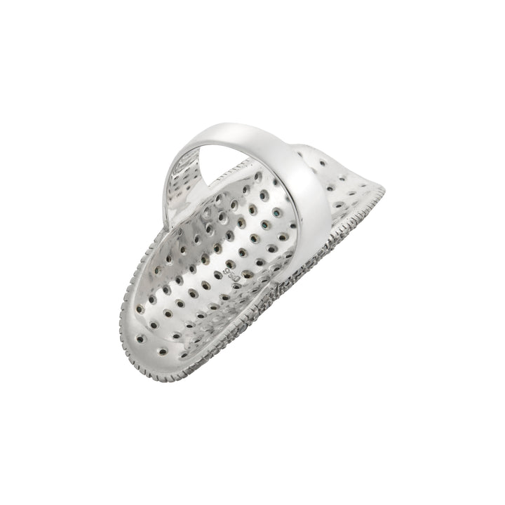 Blue Diamond Shield Ring