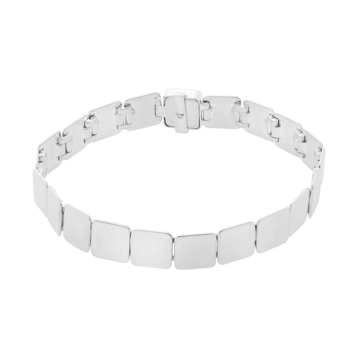 Sterling Silver Large Tile Bracelet