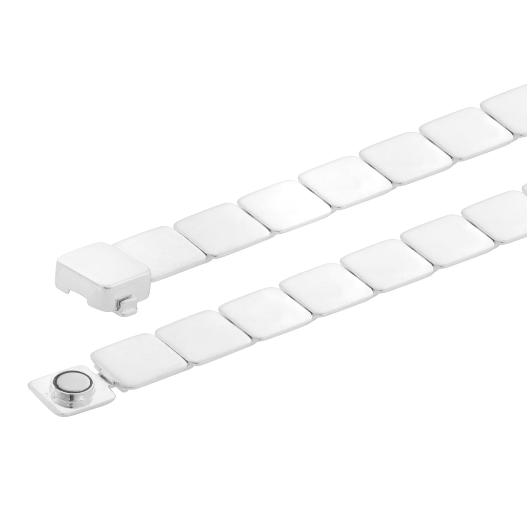 Sterling Silver Large Tile Bracelet