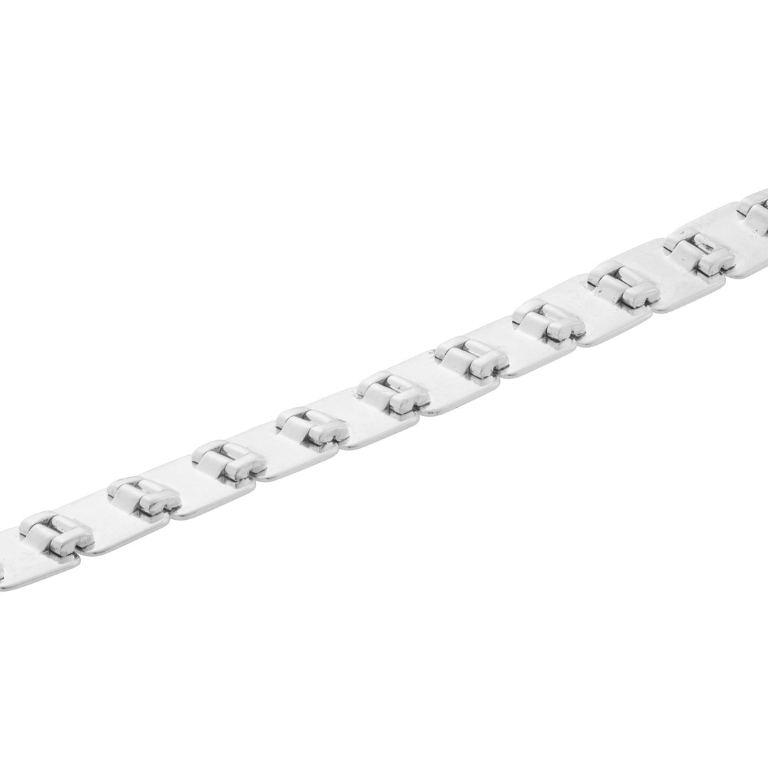 Sterling Silver Large Tile Bracelet