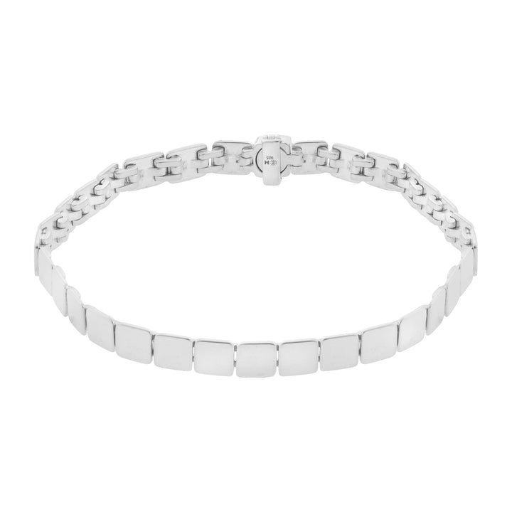 Silver Tile Bracelet Medium Brushed - Ileana Makri