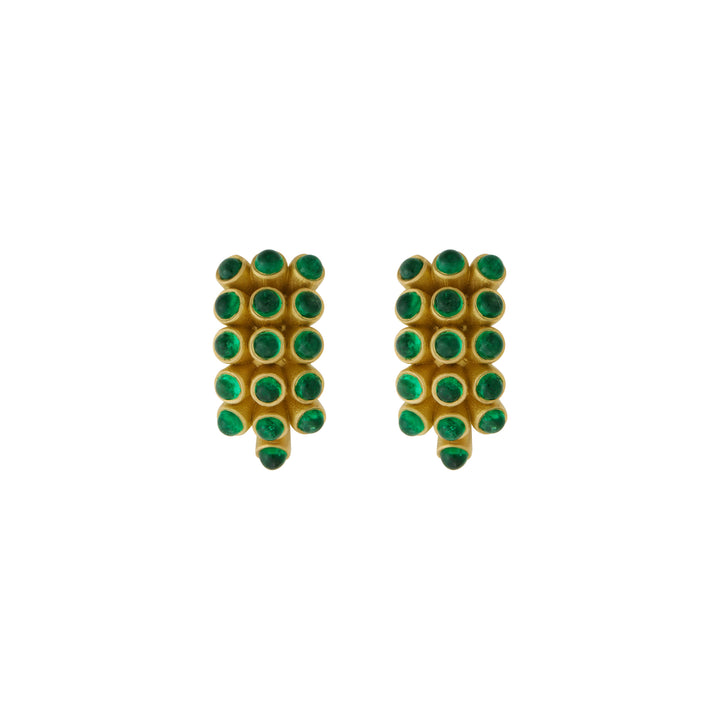 Emerald Cluster Earrings