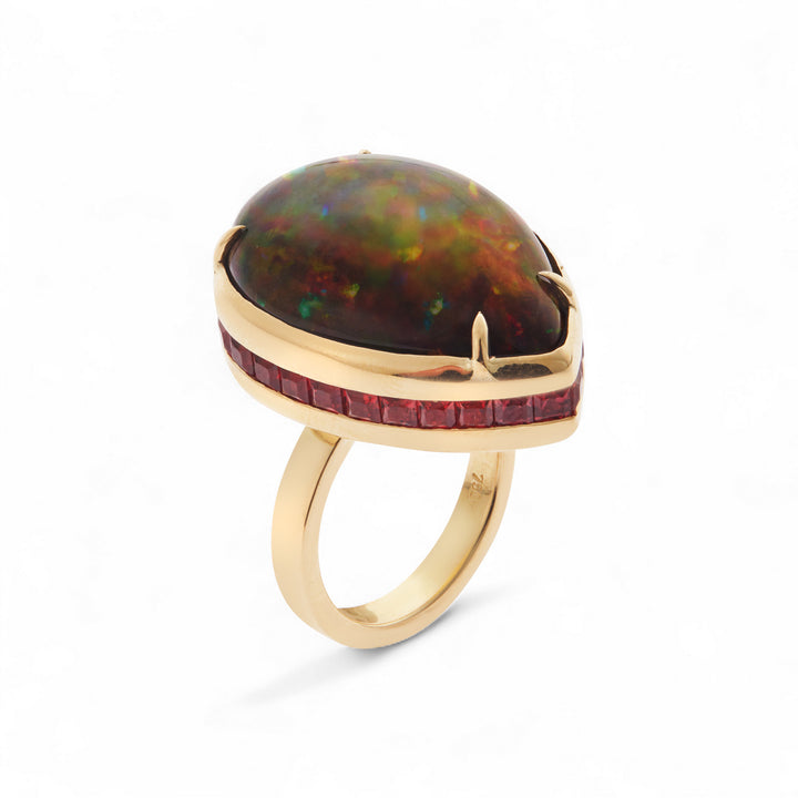 Opal Drop Ring