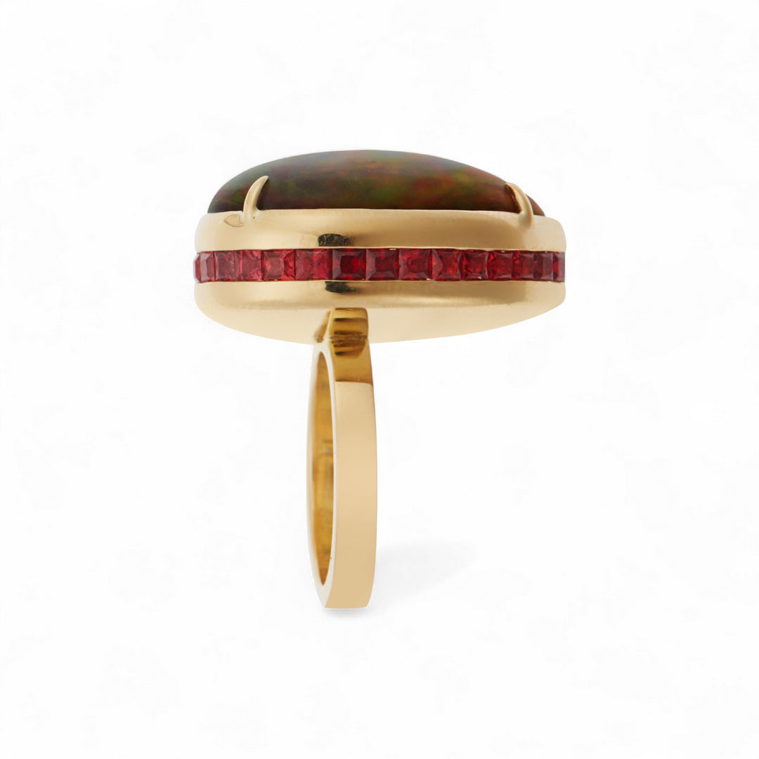 Opal Drop Ring