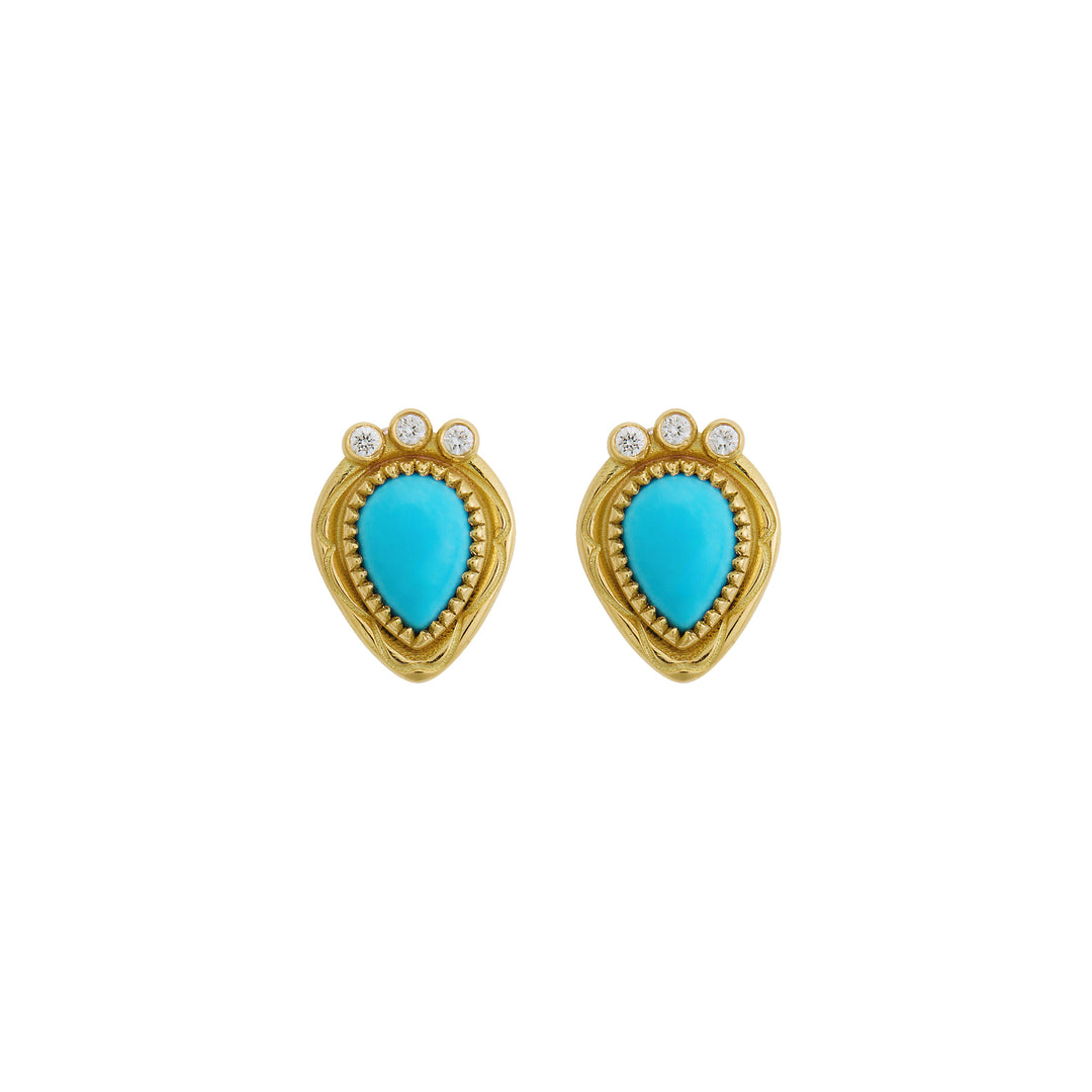 Turquoise Tiara Studs