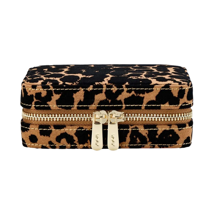 Savanna Leopard Print Jewelry Zip Case