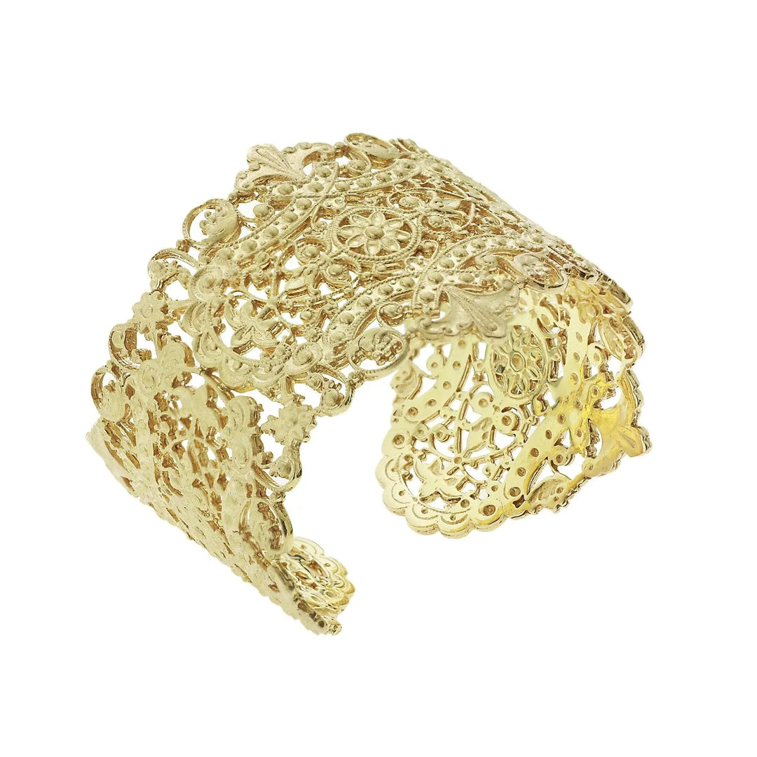 Antoinette Cuff Bracelet YGP - Eye M Nostalgia - Ileana Makri store