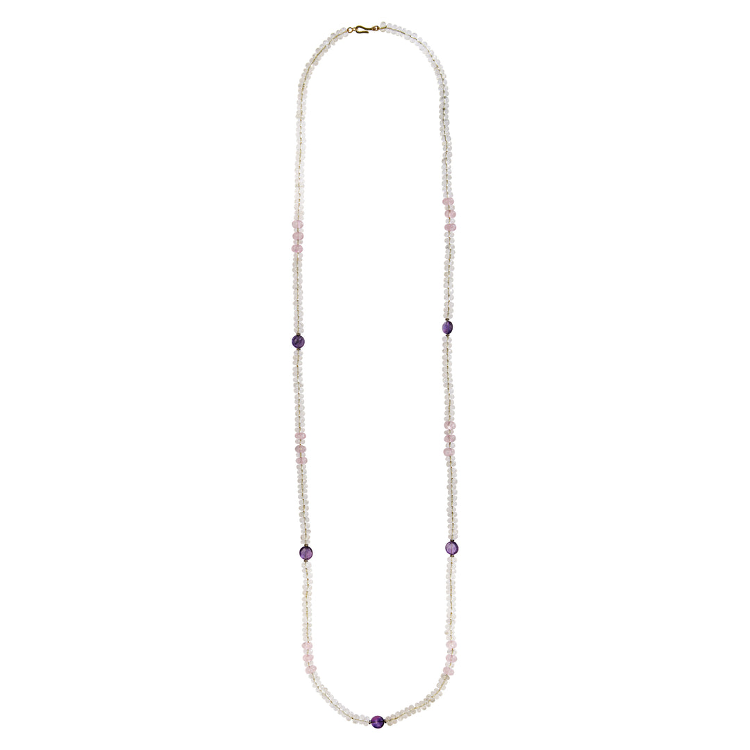 Violet Mist Crystal Necklace (125cm)