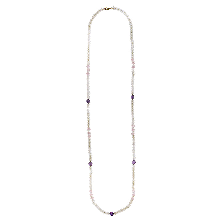 Violet Mist Crystal Necklace (125cm)