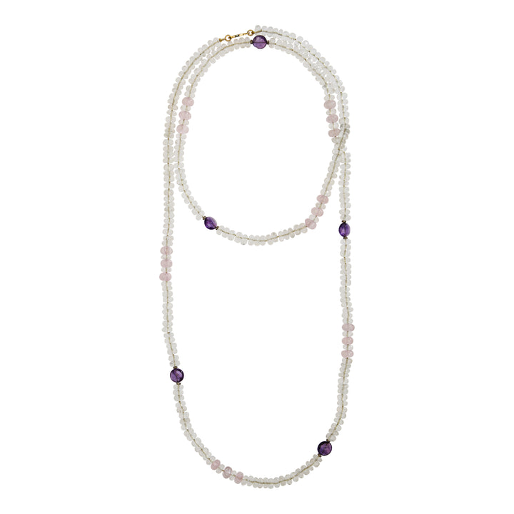 Violet Mist Crystal Necklace (125cm)