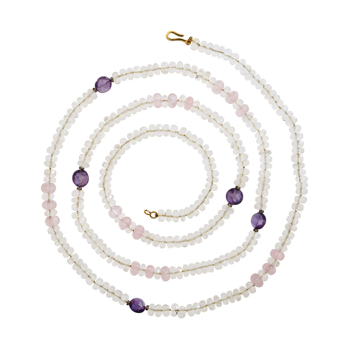 Violet Mist Crystal Necklace (125cm)