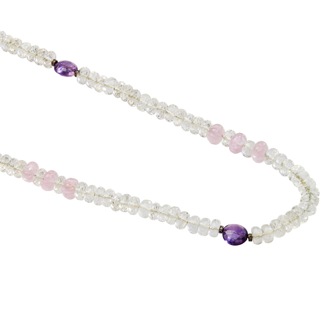 Violet Mist Crystal Necklace (125cm)
