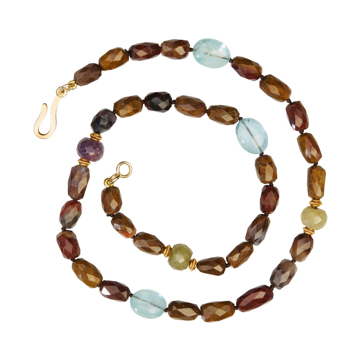 Terra Azure Petrified Wood Necklace (41cm)