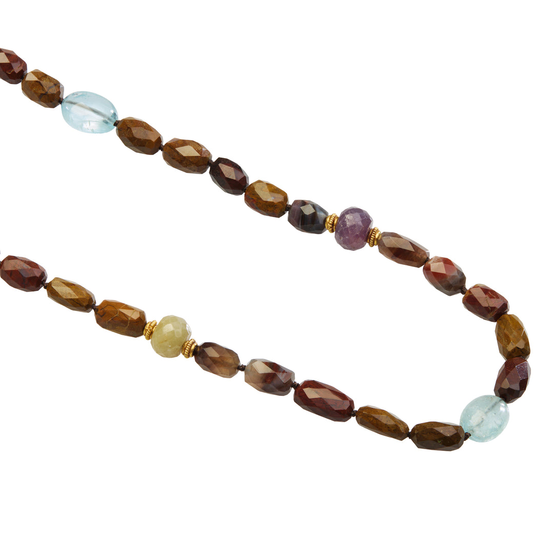Terra Azure Petrified Wood Necklace (41cm)