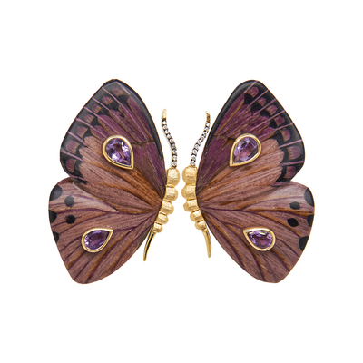 Purple Butterfly Earrings - Ileana Makri
