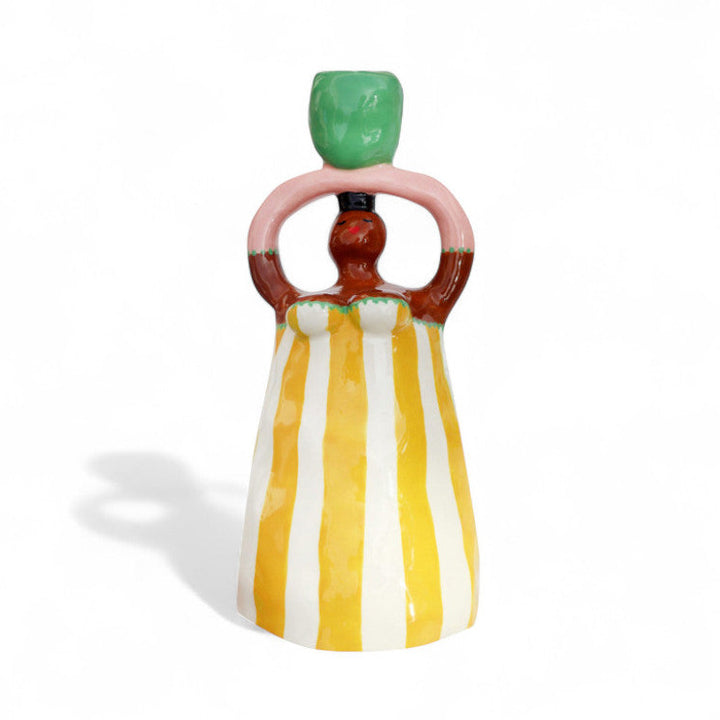 Claudia Yellow Candleholder