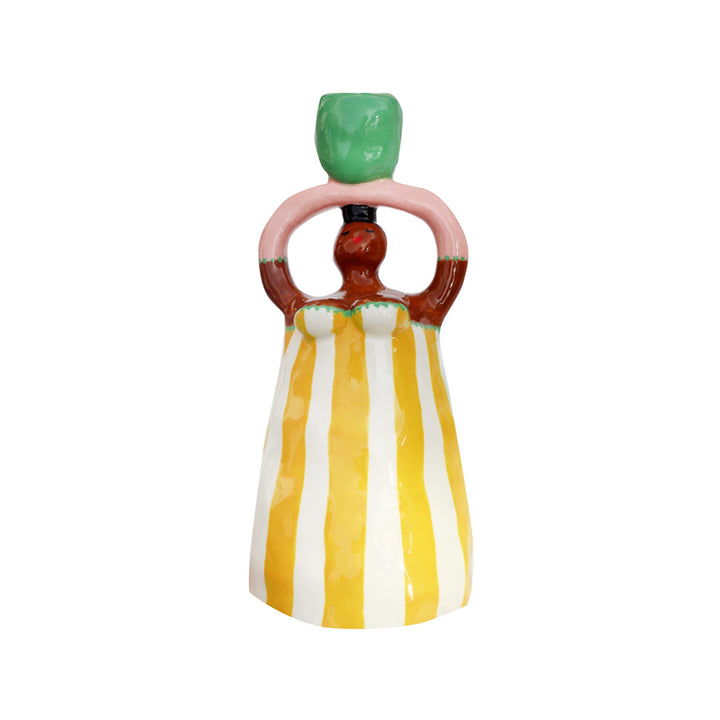 Claudia Yellow Candleholder